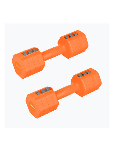 Регулируеми дъмбели HMS HL03 2 x 2,5 kg orange