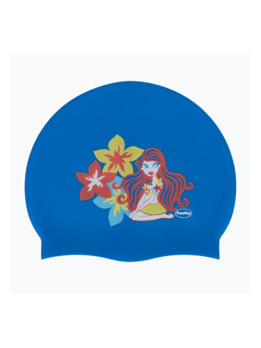 Детска шапка за плуване Fashy 3047 Печатно синьо