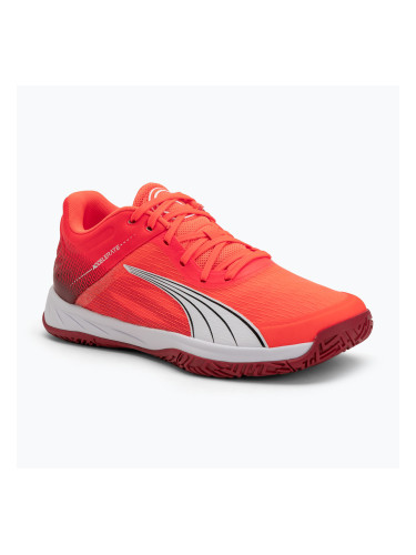 Обувки за хандбал PUMA Accelerate Turbo сияещо червено/бяло/тъмно малиново/черно
