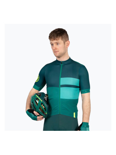 Мъжка колоездачна тениска Endura FS260 Print S/S emerald green