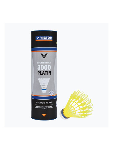 Совалки за бадминтон VICTOR Nylon Shuttle 3000 medium 6 бр. жълт