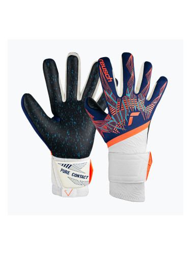 Вратарски ръкавици Reusch Pure Contact Fusion premium blue/electric orange/black