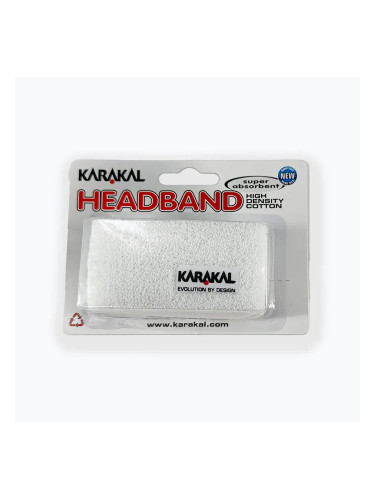 Лента за глава Karakal Headband white