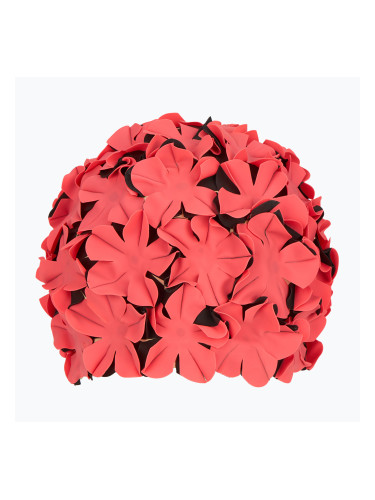 Fashy Flowers червена / черна дамска шапка за плуване