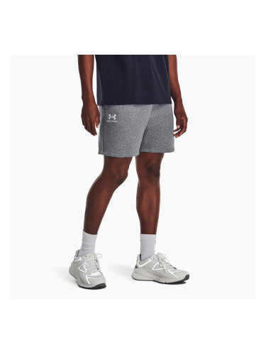Мъжки къси панталони Under Armour Icon Fleece Pitch gray medium heather/white