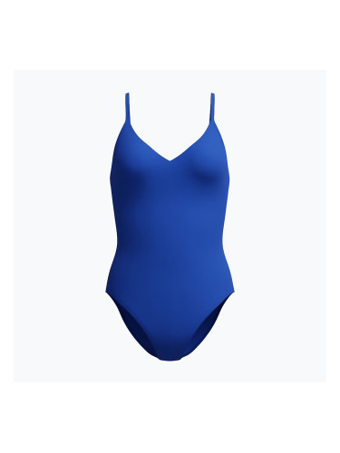 Дамски цял бански костюм Speedo Solid V-Neck deep sapphire