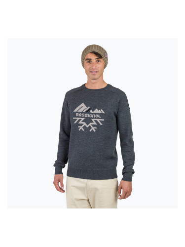 Мъжки пуловер Rossignol Jacquard Crew Neck onyx grey