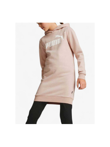 PUMA Essentials Logo Hooded Dress Pink