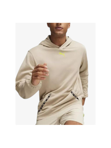 PUMA Fit Taped PowerFleece Lite Hoodie Beige