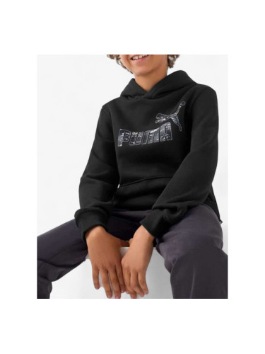 PUMA Essentials+ Camo Fleece Hoodie Black