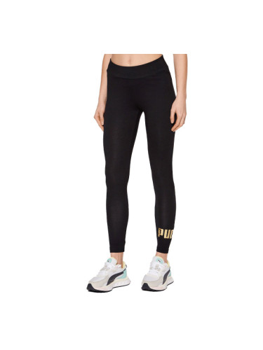 PUMA Essentials+ Metallic Logo Leggings Black