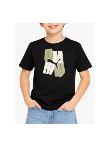 PUMA Essentials Graphic Tee Black