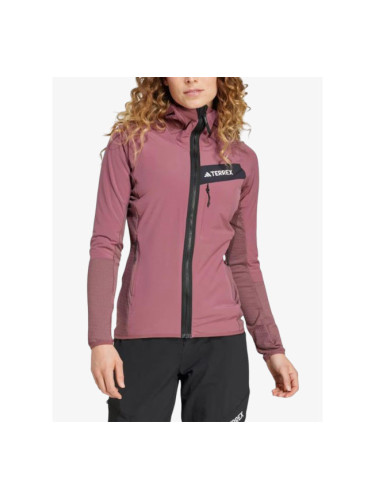 ADIDAS Terrex Techrock Wind Fleece Jacket Burgundy