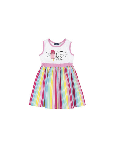 CHICCO Girls Sleeveless Dress Pink Striped