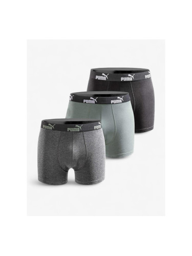 PUMA 3-Packs Boxer Shorts Green/Black