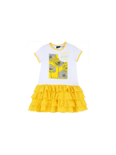 CHICCO Girls Dress White/Yellow