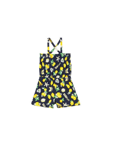 CHICCO Girls Short Dungarees Blue Printed