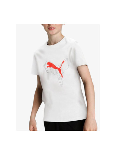 PUMA Essentials Logo Lab Graphic Tee White