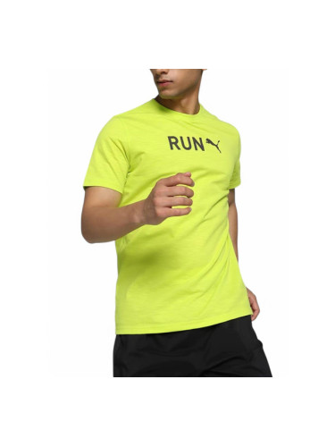 PUMA Run Graphic Tee Lime Pow