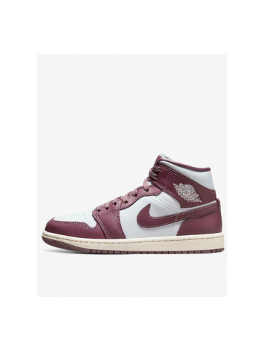 NIKE Air Jordan 1 Mid Shoes Mauve/White