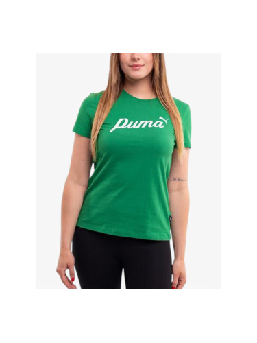 PUMA Essentials+ Blossom Script Tee Green