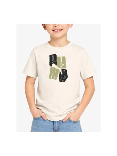 PUMA Essentials Graphic Tee Beige