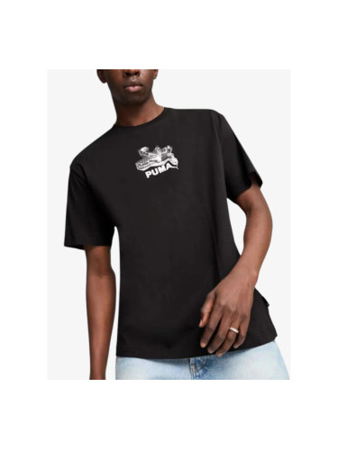 PUMA Graphics Bicycle Kick Tee Black