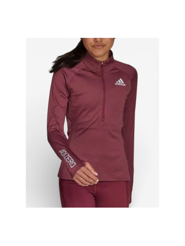 ADIDAS Adizero 1/2 Zip Top Burgundy