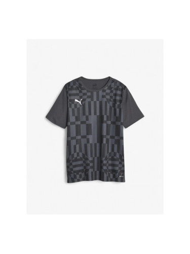 PUMA IndividualRise Graphic Football Tee Dark Grey