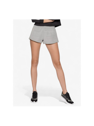 ADIDAS Pacer Training 3-Stripes Heather Woven Shorts Grey