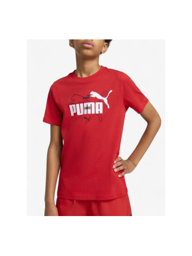 PUMA Essentials+ Logo Lab Summer Tee Red