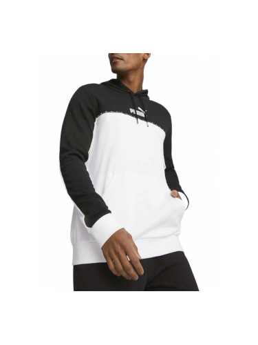 PUMA Essentials Block Tape Hoodie White/Black