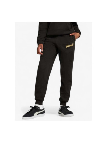 PUMA Essentials+ Script Metallic Pants Black