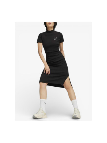 PUMA Classics Ribbed Tee Dress Black