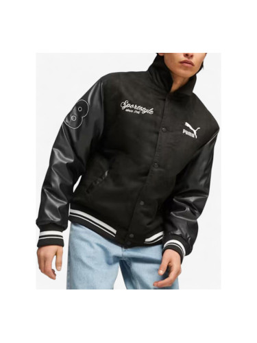 PUMA Team Varsity Jacket Black