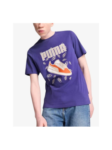 PUMA Sneaker Logo Graphic Tee Blue