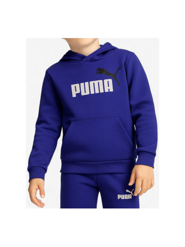 PUMA Essentials+ 2 Color Big Logo Hoodie Blue