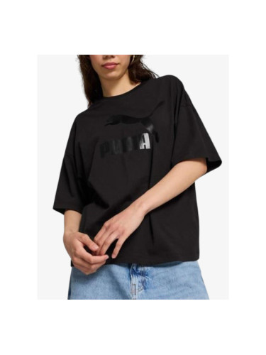 PUMA Classics Logo Oversized Tee Black