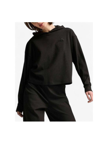 PUMA Essentials Elevated Ribbed Hoodie Black