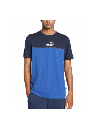 PUMA Essentials Block Tape Tee Blue