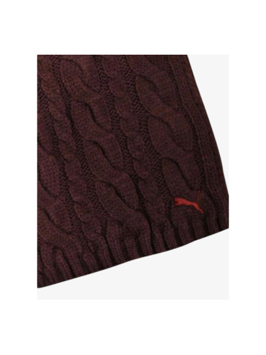 PUMA Dave Cable Knit Scarf Bordo