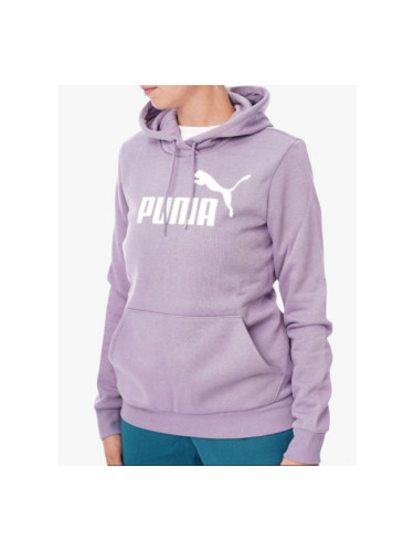 PUMA Essetials Logo Fleece Hoodie Grape Mist