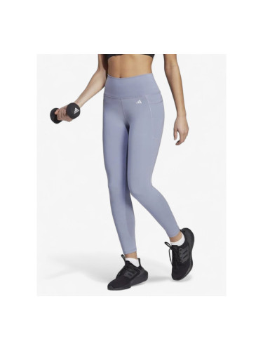 ADIDAS Training Optime Stash Pocket High-Waisted 7/8 Leggings Purple