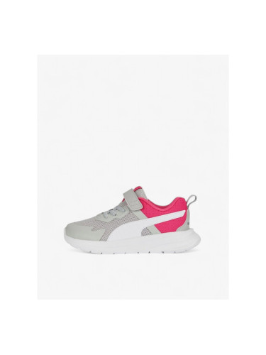 PUMA Evolve Run Mesh Alternative Closure Shoes Grey/Pink Jr