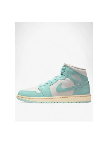 NIKE Air Jordan 1 Mid Shoes White/Blue