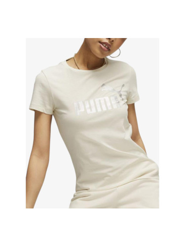 PUMA Classics Shiny Logo Tee Alpine Snow