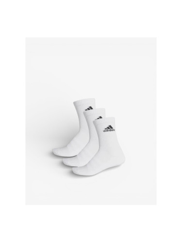 ADIDAS 3 Packs Cushioned Crew Socks White