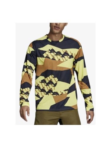 ADIDAS Terrex Primeblue Trail Graphic Top Grey Yellow/Black