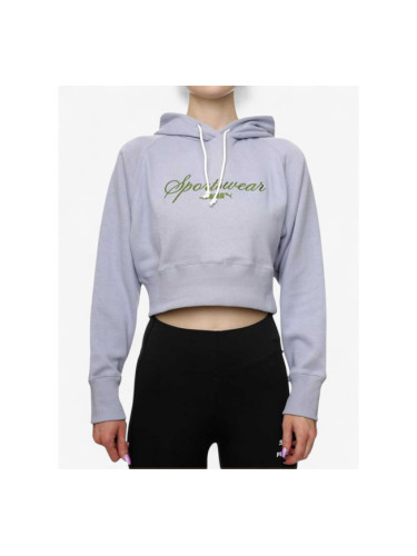 PUMA Classics Relaxed Cropped Hoodie Grey