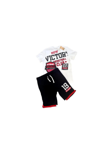CHICCO Boys Shorts And Tee Set White/Black